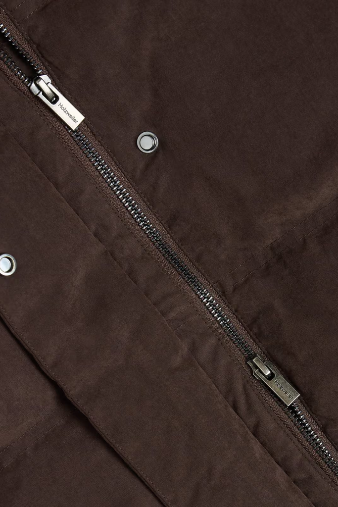 Steilia Brushed Down Jacket - Dk Brown - Holzweiler