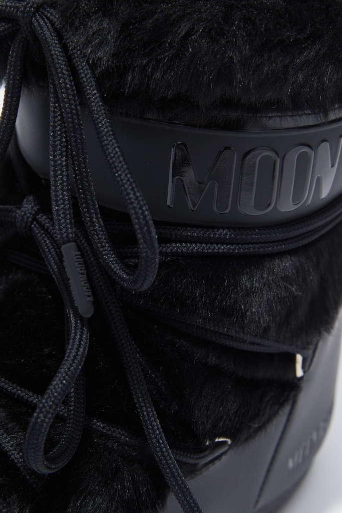 Icon Low Faux Fur Boots - Black - Moon Boot