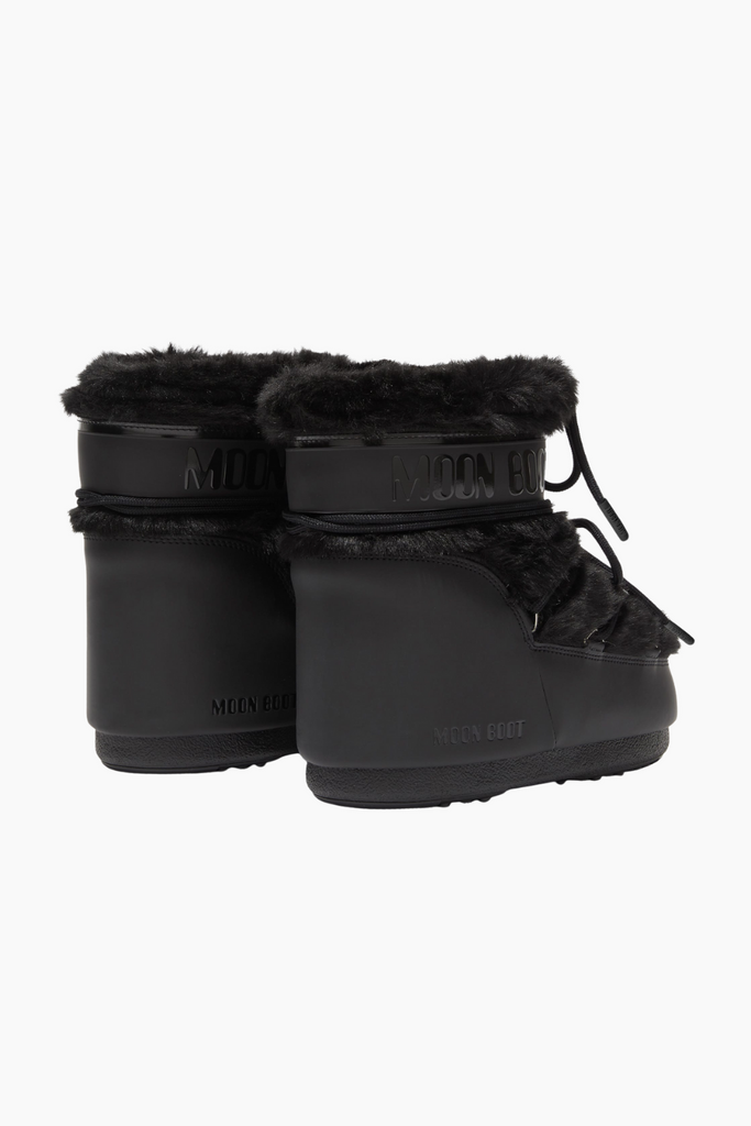 Icon Low Faux Fur Boots - Black - Moon Boot