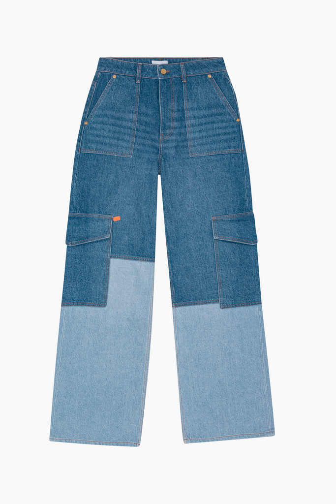 Cutline Denim Angi Jeans J1398 - Mid Blue Vintage - GANNI