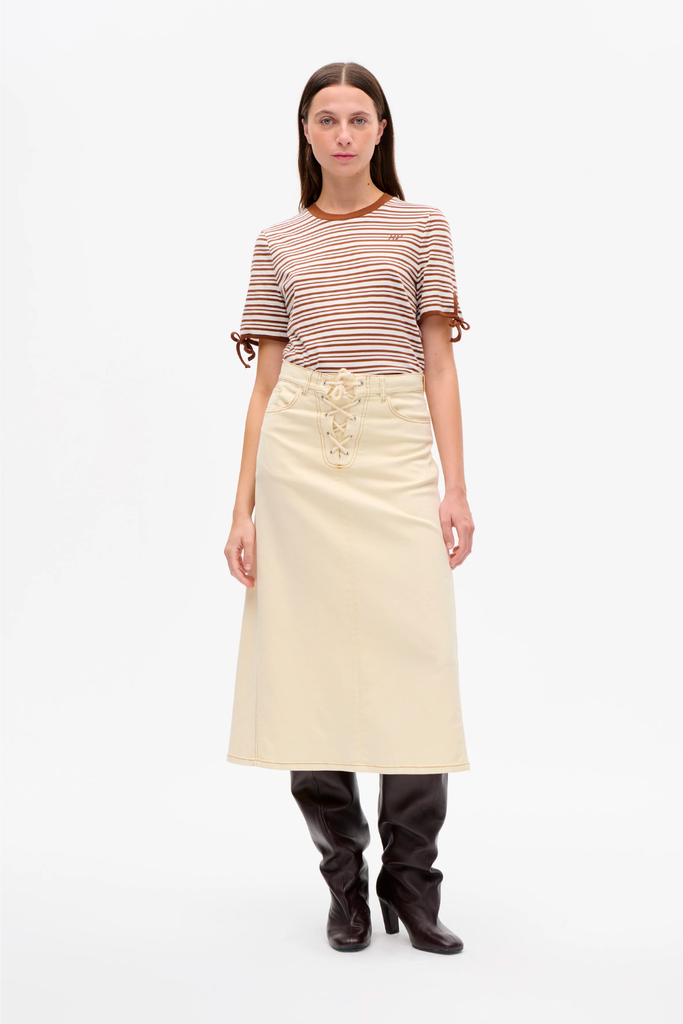 Janet T-shirt - Caramel Brown Stripe - Baum und Pferdgarten