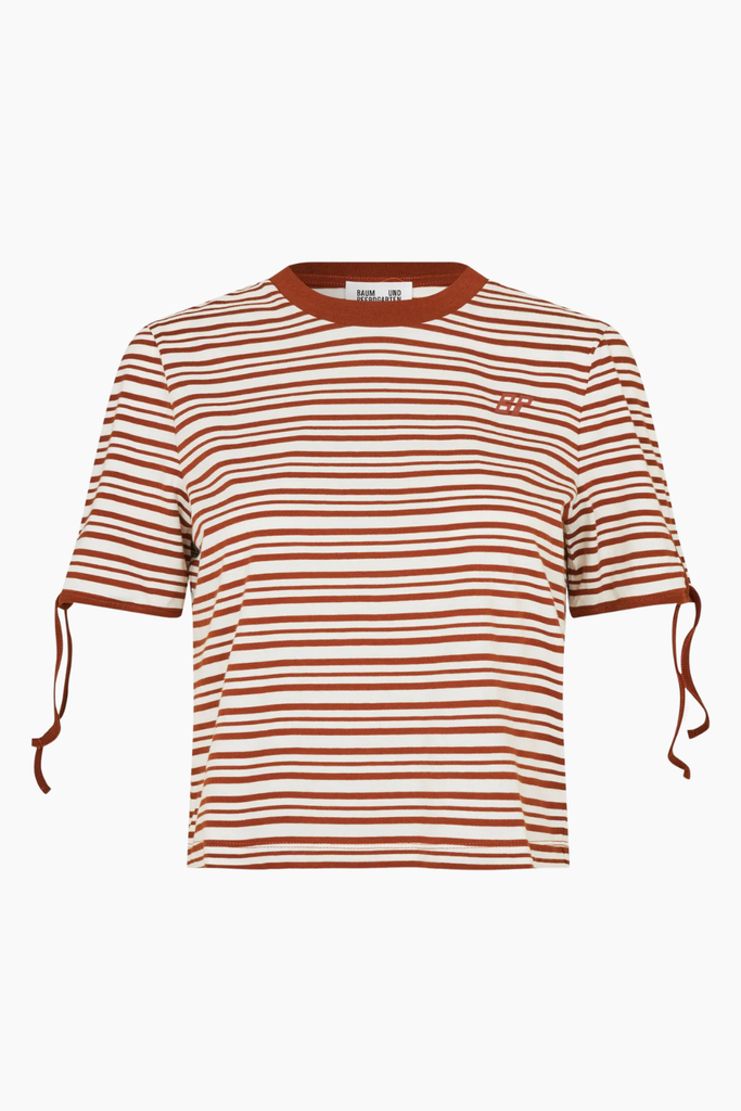 Janet T-shirt - Caramel Brown Stripe - Baum und Pferdgarten