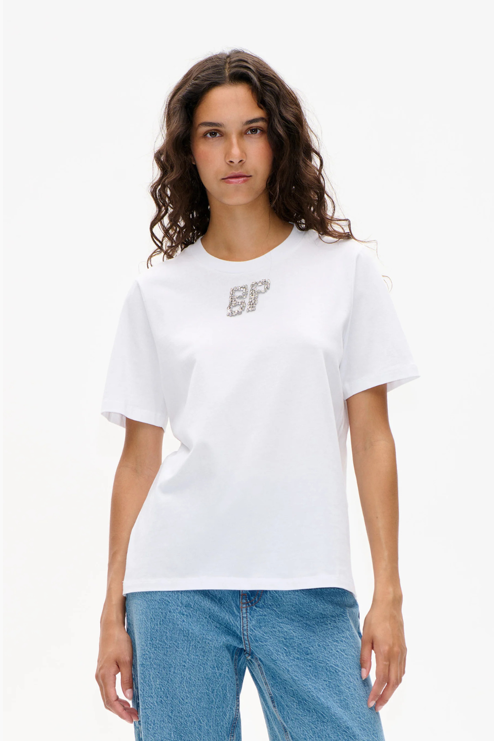 Jawo T-shirt - White Rhinestones - Baum und Pferdgarten