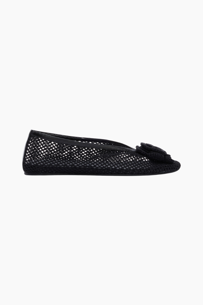 Jenny Ballerina Mesh Flower B1020190 - Black - GANNI