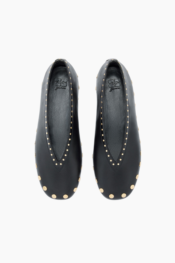 Jenny Ballerina Nappa B1020168 - Black - GANNI