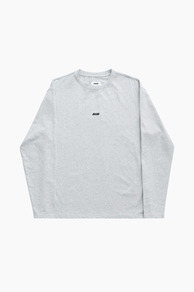 Joshua Long Sleeve w/ Logo - Grey Melange - ALIS