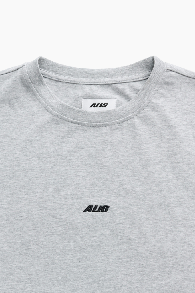 Joshua Long Sleeve w/ Logo - Grey Melange - ALIS