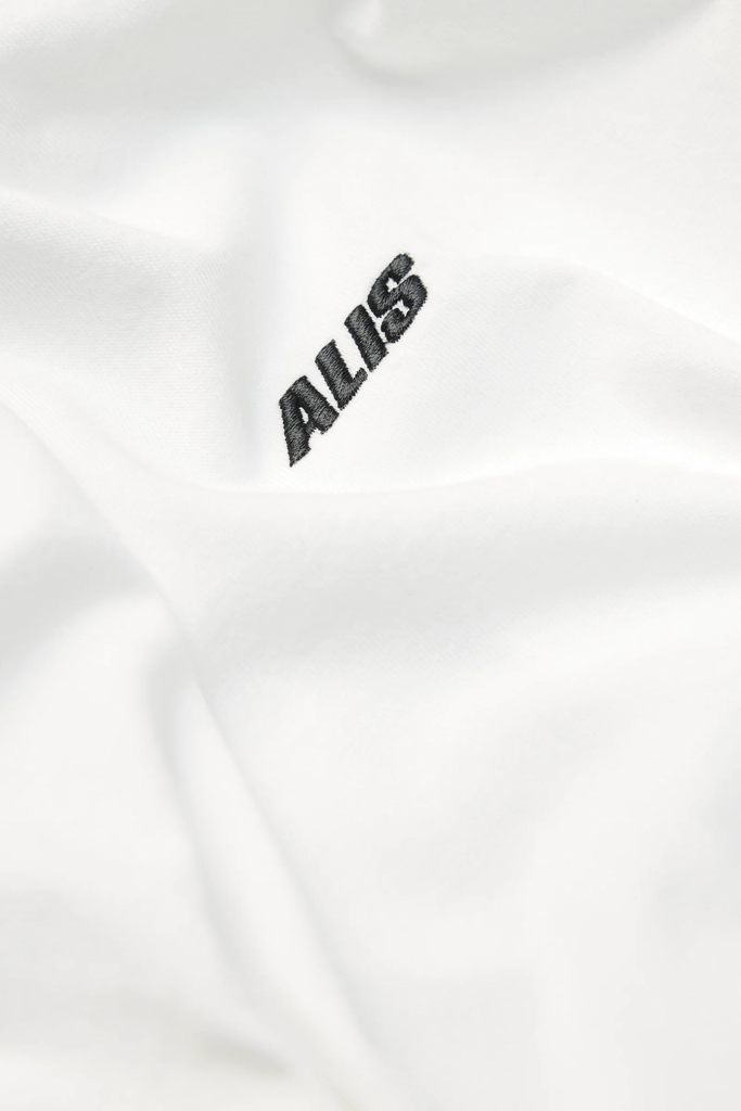 Joshua Long Sleeve w/ Logo - Solid White - ALIS