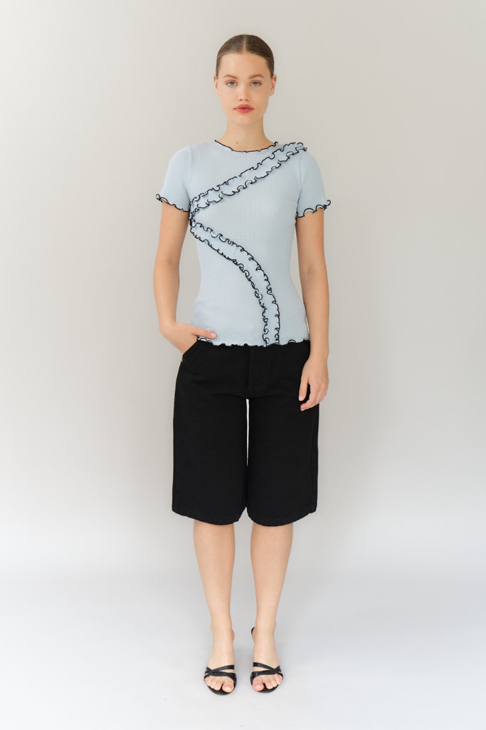 Kaia Seamless Top - Baby Blue - OpéraSPORT