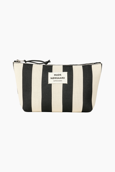 Knit Stripe Hof Make-Up Bag - Black - Mads Nørgaard
