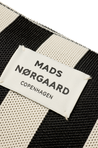 Knit Stripe Hof Make-Up Bag - Black - Mads Nørgaard