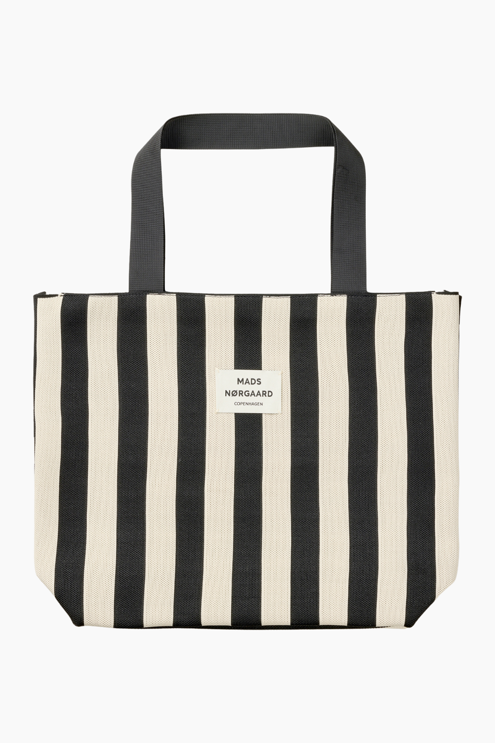 Knit Stripe Tote Bag - Black - Mads Nørgaard