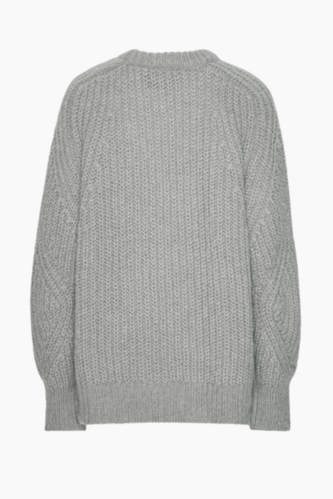 Knitted Logo Sweater - Alloy (Light Gray) - Rotate