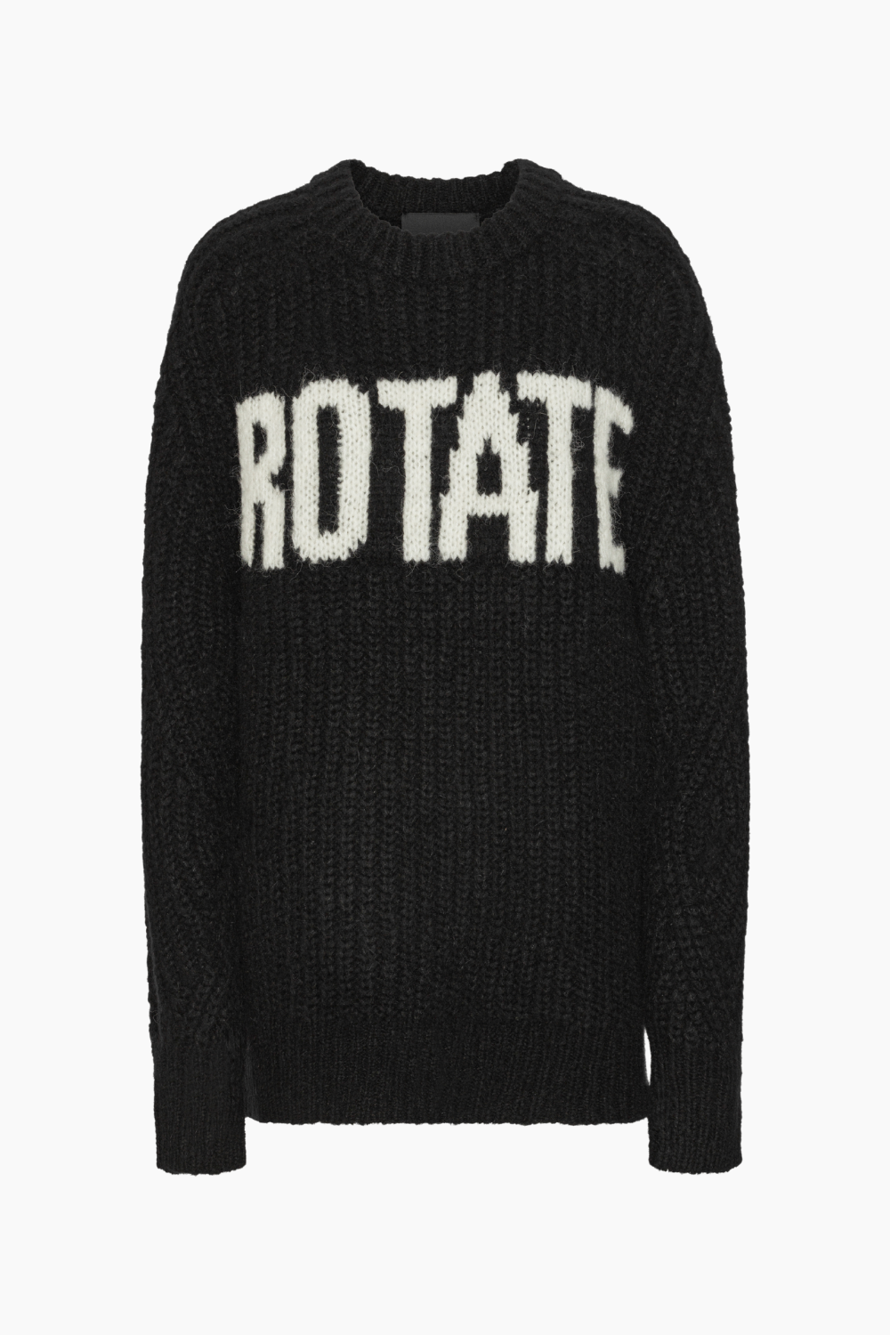 Knitted Logo Sweater - Black - Rotate
