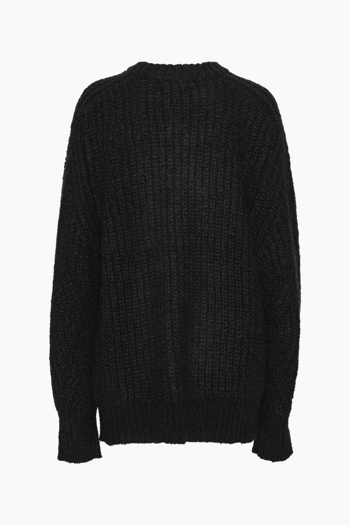 Knitted Logo Sweater - Black - ROTATE
