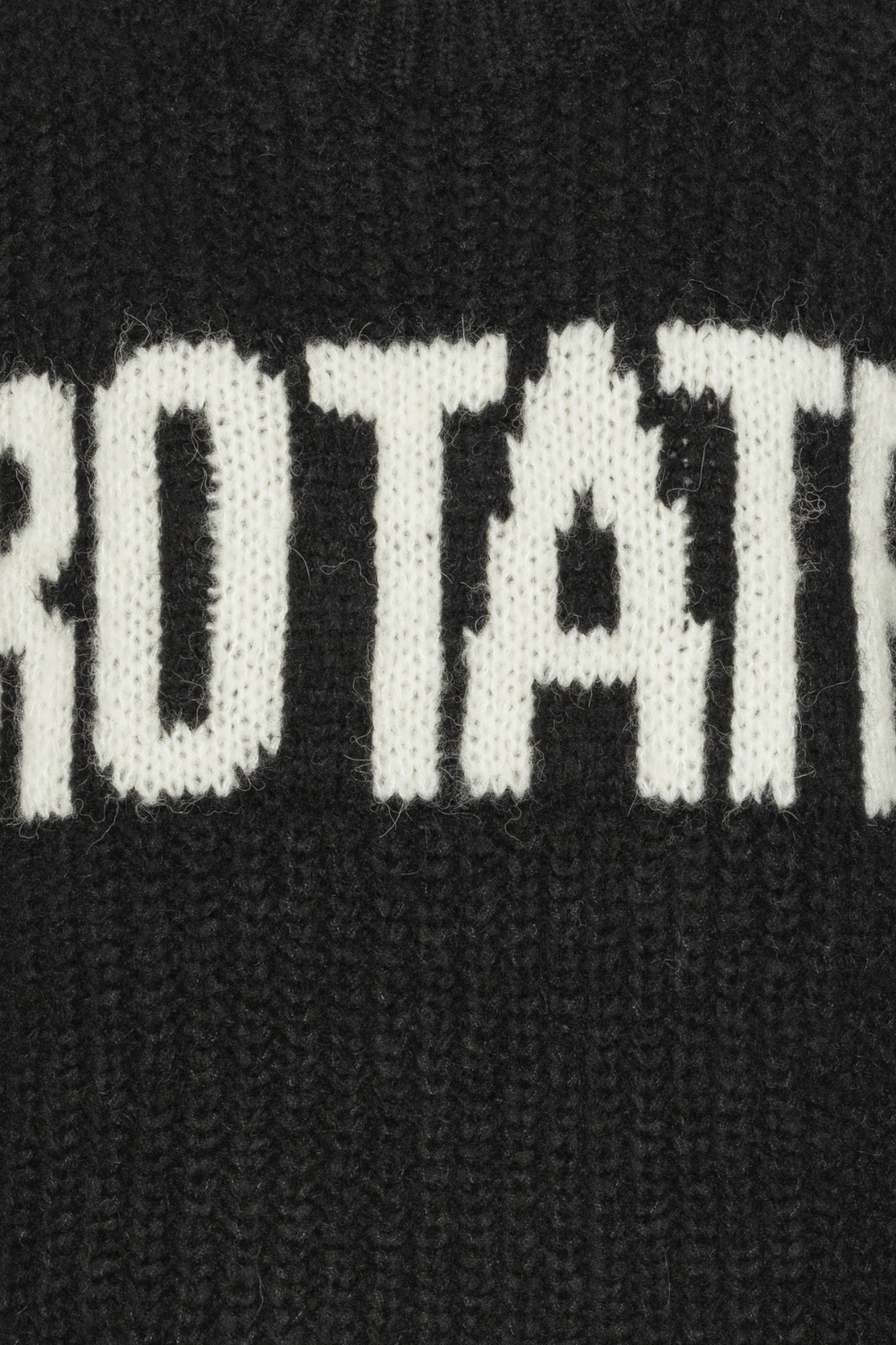 Knitted Logo Sweater - Black - Rotate