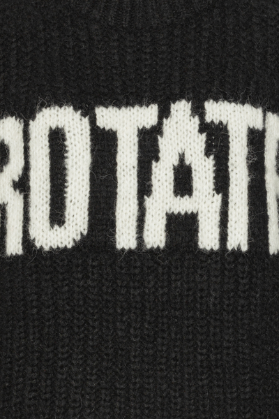 Knitted Logo Sweater - Black - Rotate