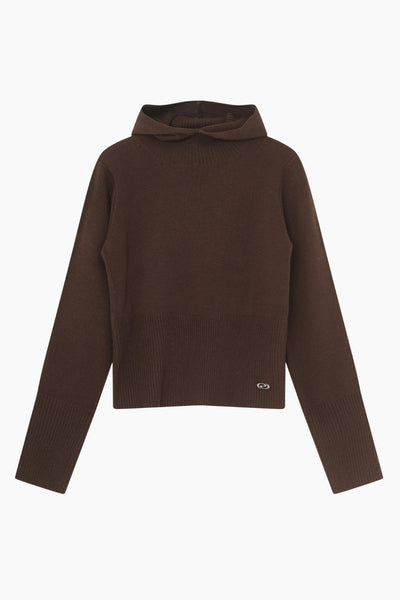 KoriRS Knit Hoodie - Dark Brown - Résumé