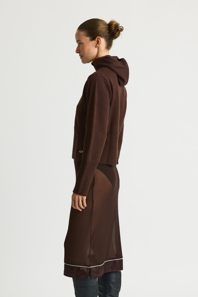 KoriRS Knit Hoodie - Dark Brown - Résumé