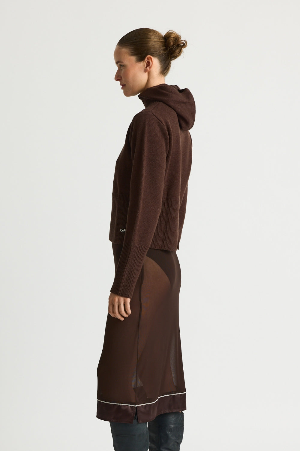 KoriRS Knit Hoodie - Dark Brown - Résumé
