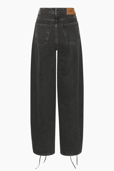 Laced Wide Leg Jeans - Black Washed - ROTATE