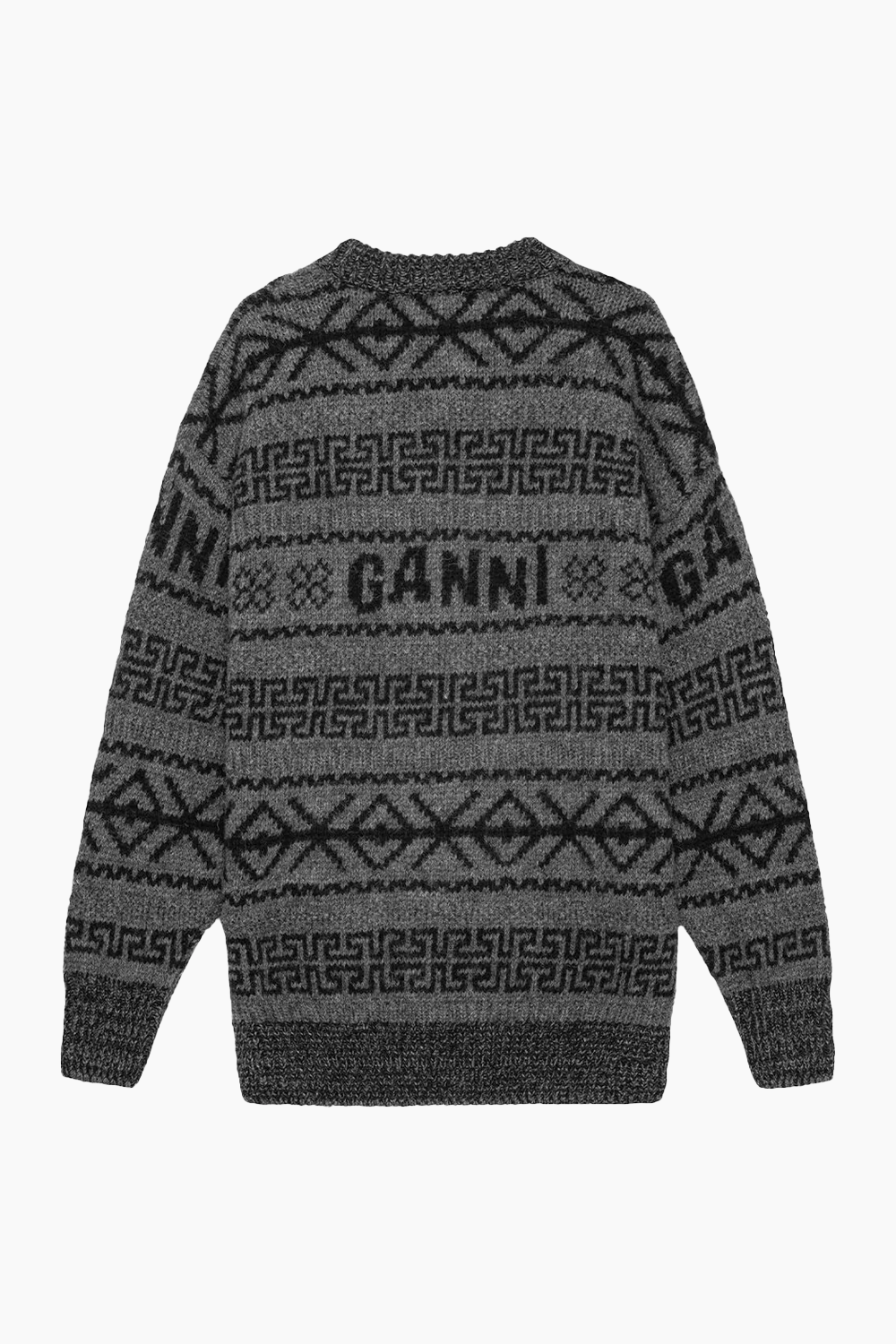 Lambswool Pullover K2174 - Charcoal Grey - GANNI