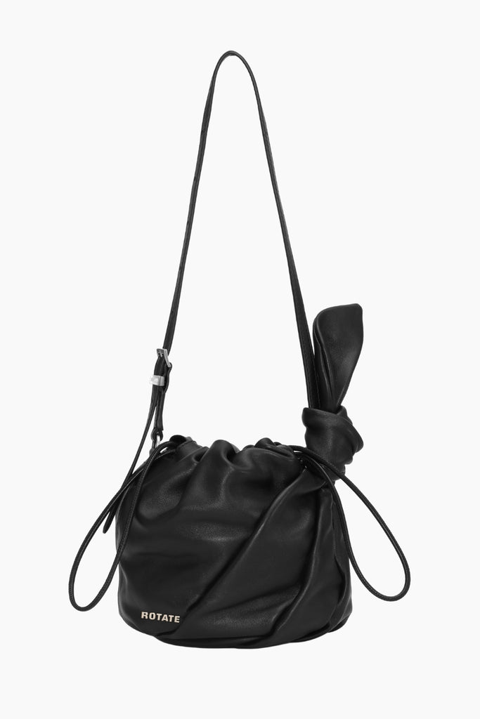 Leather Bon Bon Bag - Black - Rotate