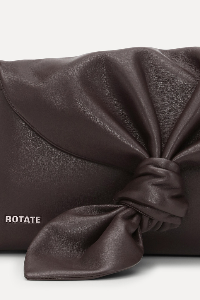 Leather Knot Scarf Bag - Molé - Rotate