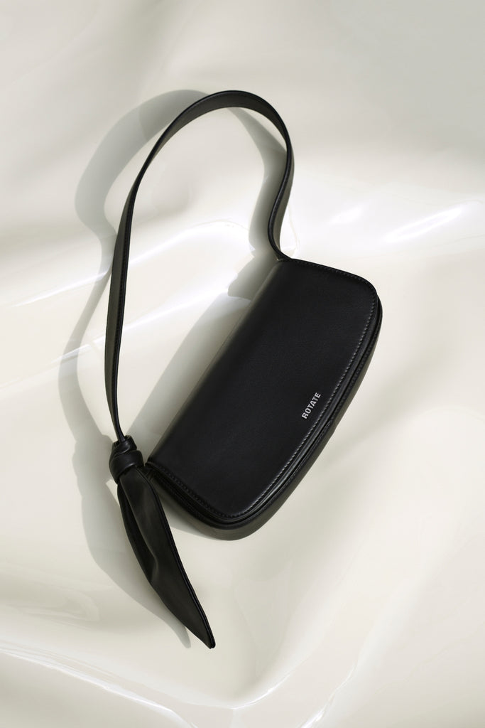 Leather Knot Strap Bag - Black - Rotate