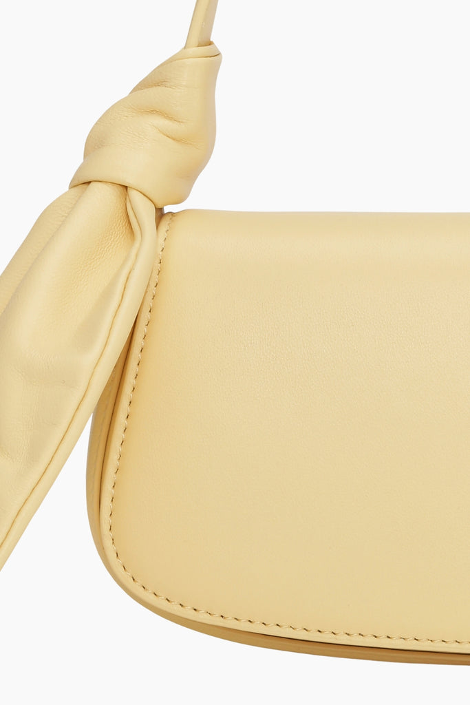 Leather Knot Strap Bag - Italian Straw - Rotate