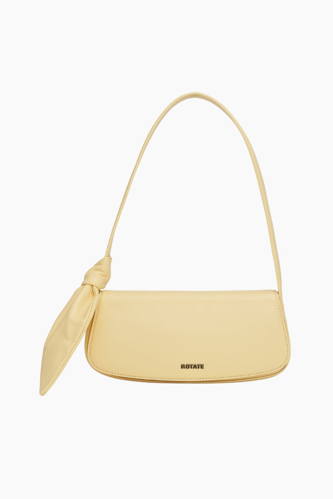 Leather Knot Strap Bag - Italian Straw - Rotate