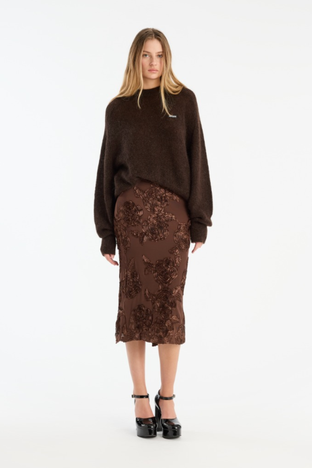 Light Knit Logo Sweater - Chicory Coffee - Rotate