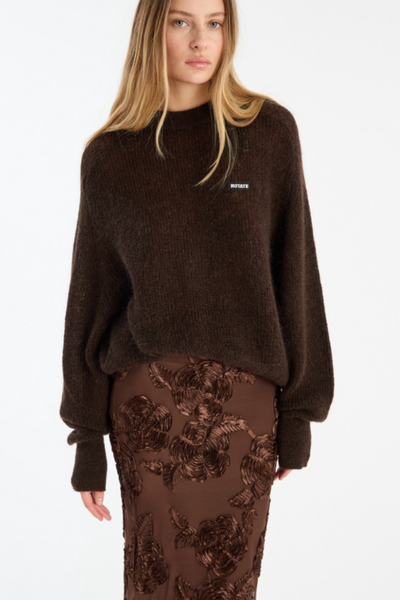 Light Knit Logo Sweater - Chicory Coffee - Rotate