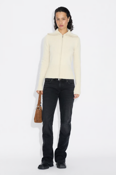 Line Wool Cardigan - Ecru - Holzweiler