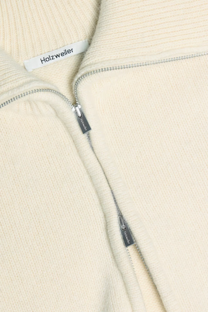 Line Wool Cardigan - Ecru - Holzweiler