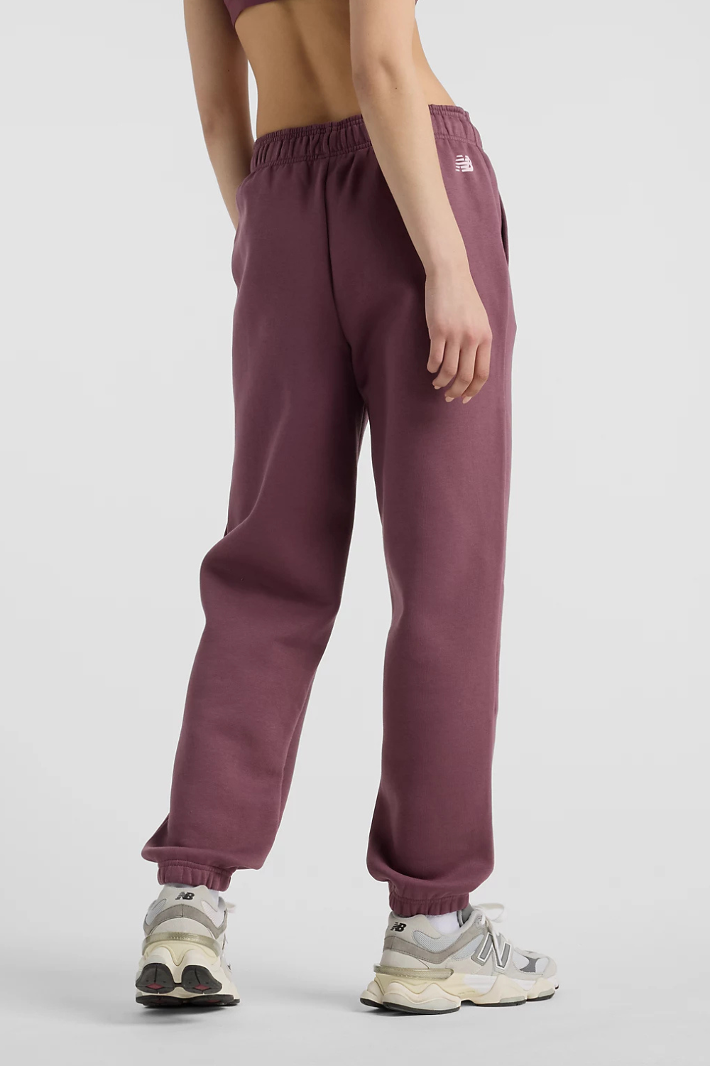 Linear Fleece Jogger Pants - Faded Plum - New Balance-1