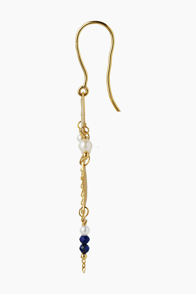 Long Gold Splash Earring - Chain & Color Pop - Stine A