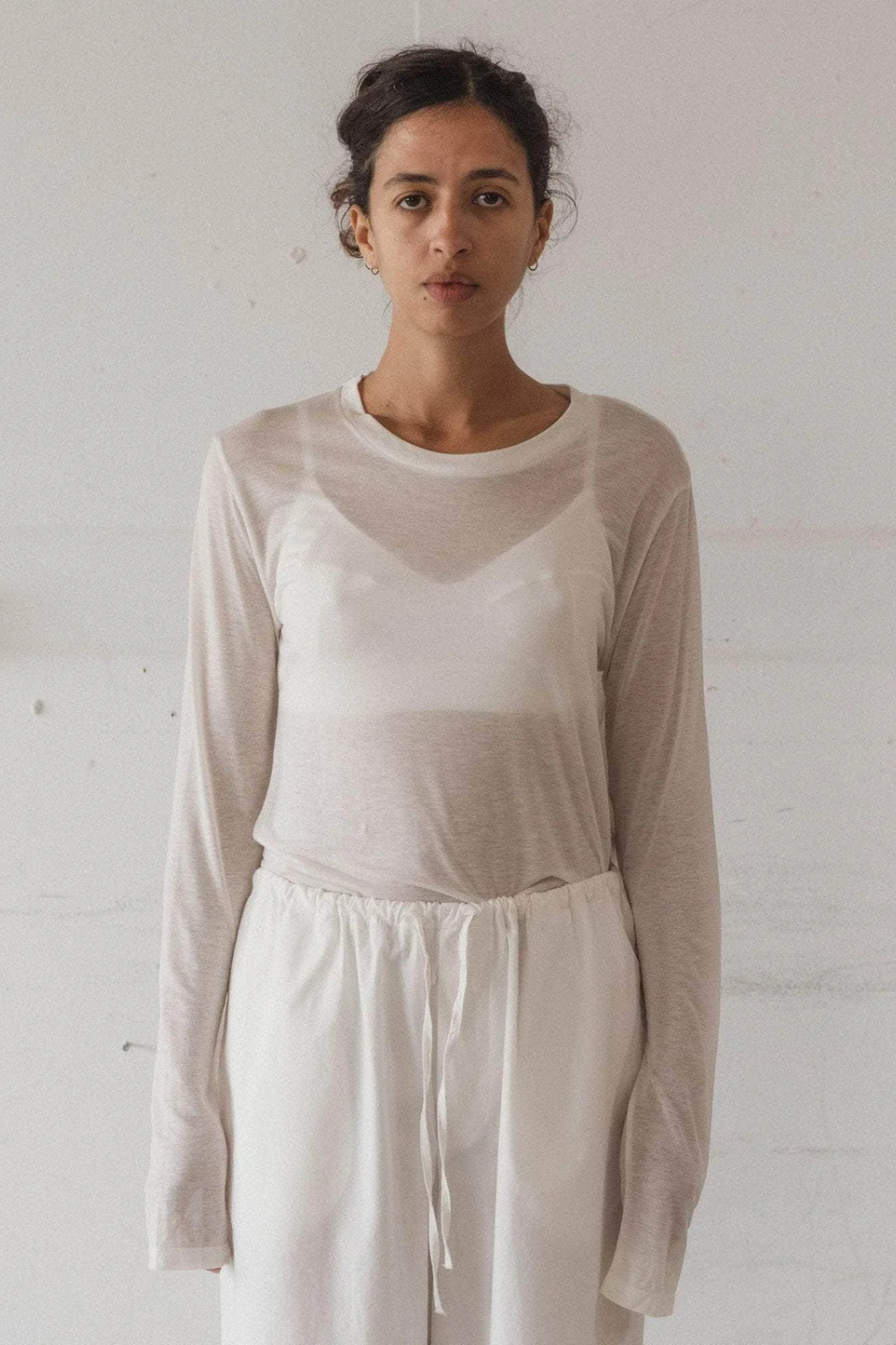 Long Sleeve Tee Bamboo Lyocell - Undyed - Baserange-1