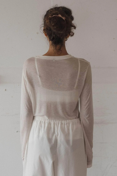 Long Sleeve Tee Bamboo Lyocell - Undyed - Baserange-2