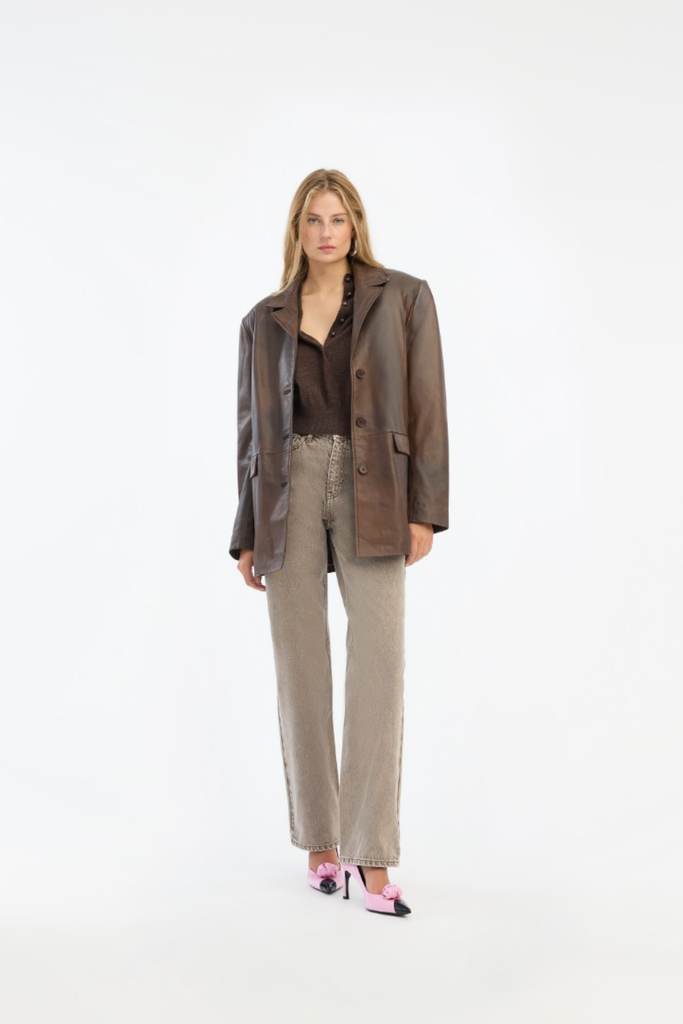 Loose Straight Jeans - Driftwood - Rotate