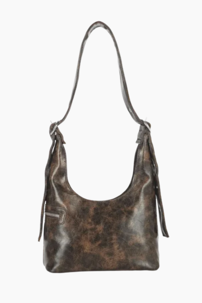 Lotta Shoulder Bag - Brown Cracked - Silfen Studio