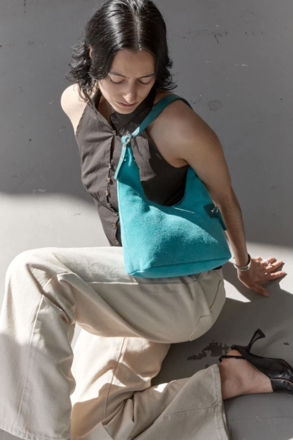 Lotta Shoulder Bag - Turquoise - Silfen Studio