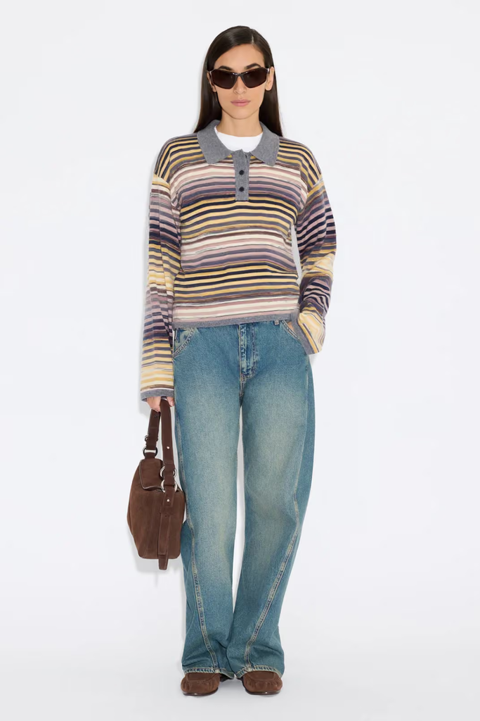 Luna Space Yarn Polo - Multicolor - Holzweiler