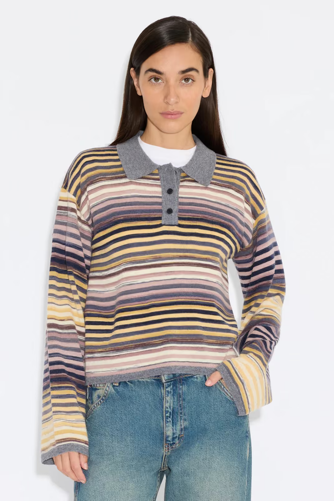 Luna Space Yarn Polo - Multicolor - Holzweiler