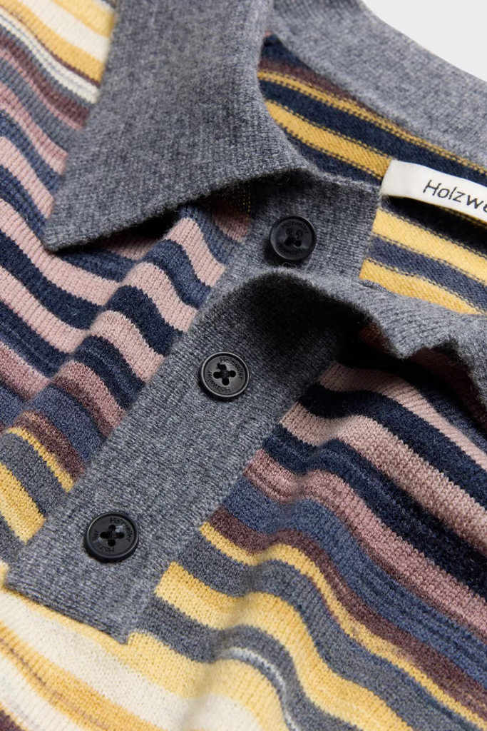 Luna Space Yarn Polo - Multicolor - Holzweiler