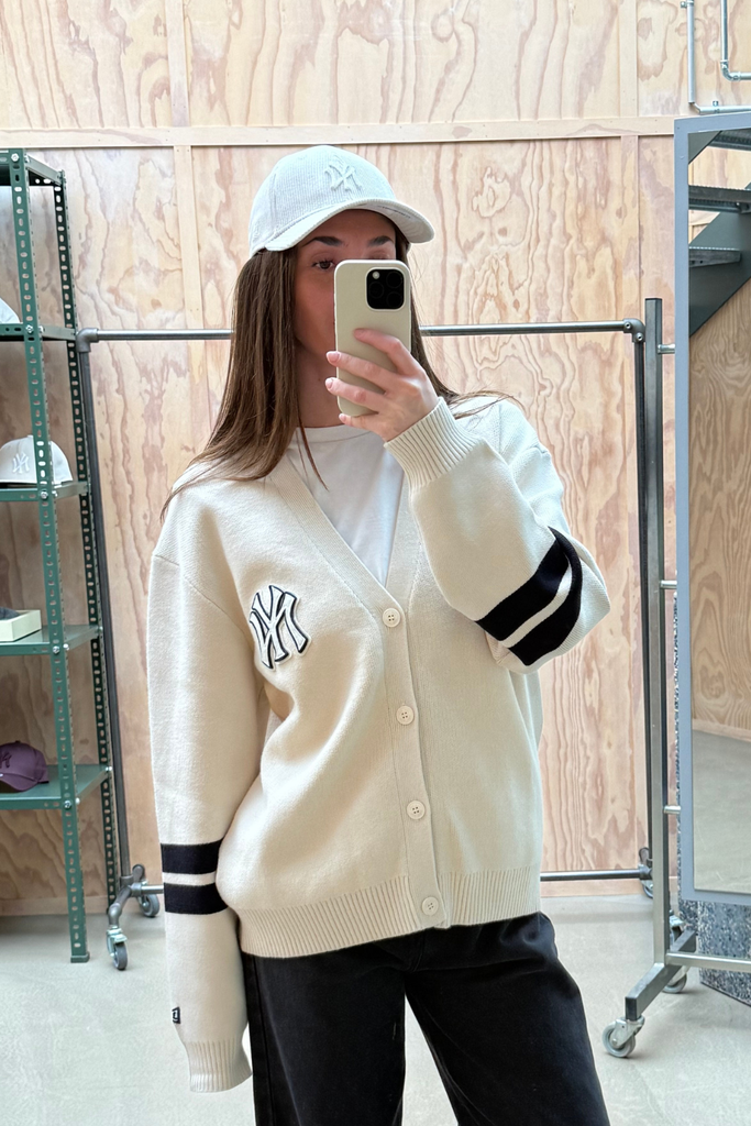 MLB Knit Cardigan - Creme - New Era