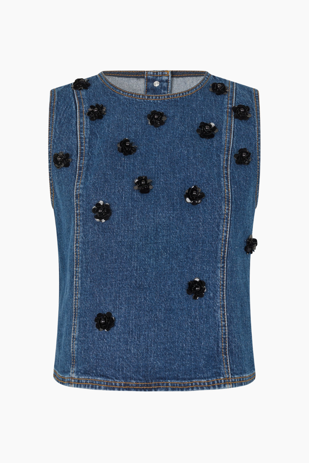 Madine Blouse - Denim Sequince Flower - Baum und Pferdgarten
