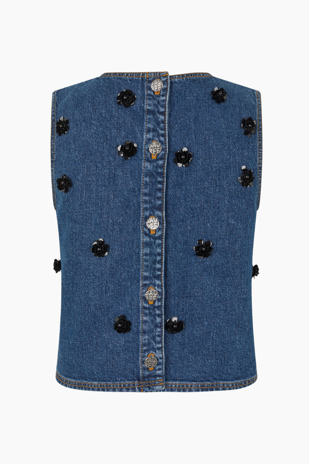 Madine Blouse - Denim Sequince Flower - Baum und Pferdgarten