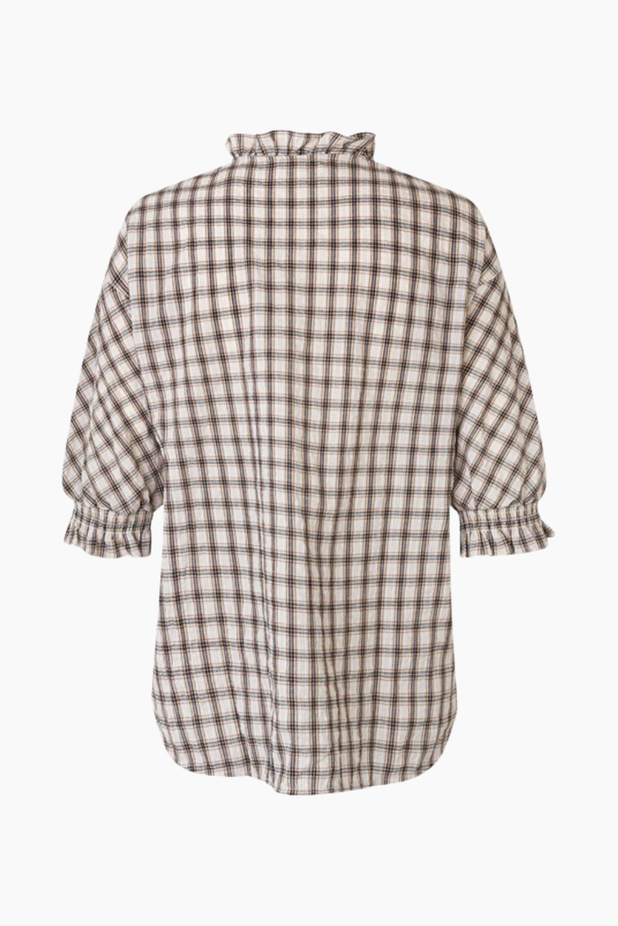 Margit Blouse - Creme Mini Check - Baum und Pferdgarten