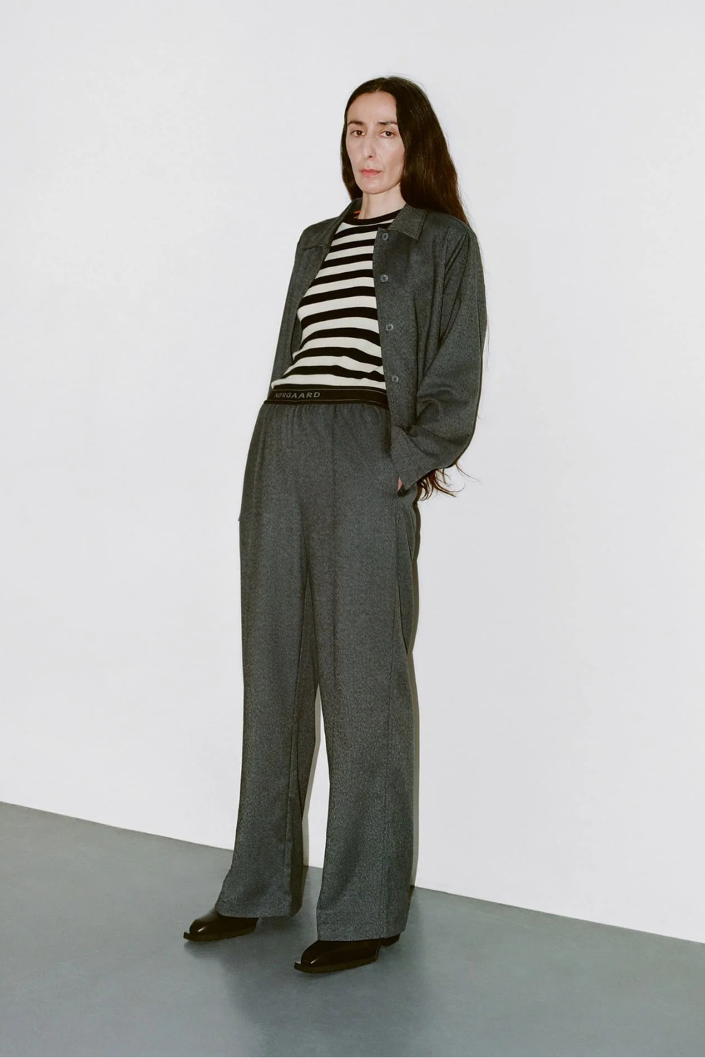 Melange Selena Jacket - Dark Grey Melange - Mads Nørgaard